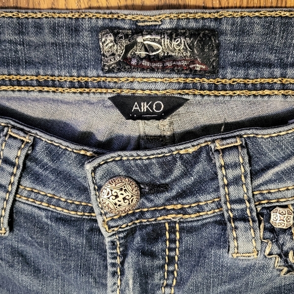 Silver Jeans Co. Aiko Mid Rise Skinny Blue Denim Women's Jeans Size W29 L31 A30 - Picture 5 of 11